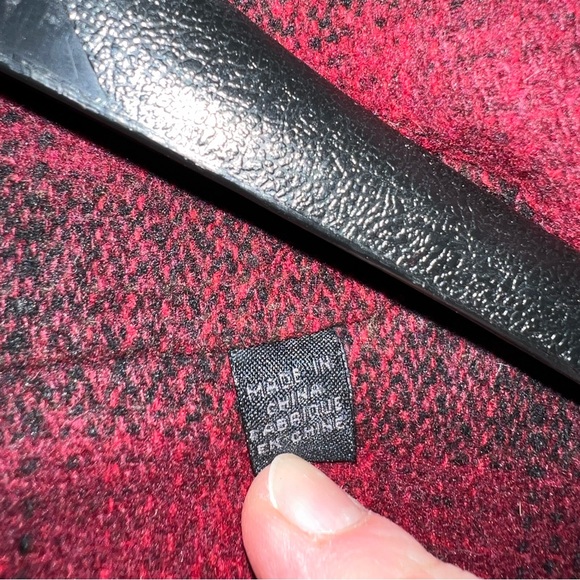 Steve Madden red and black Small plaid coat - Picture 5 of 7